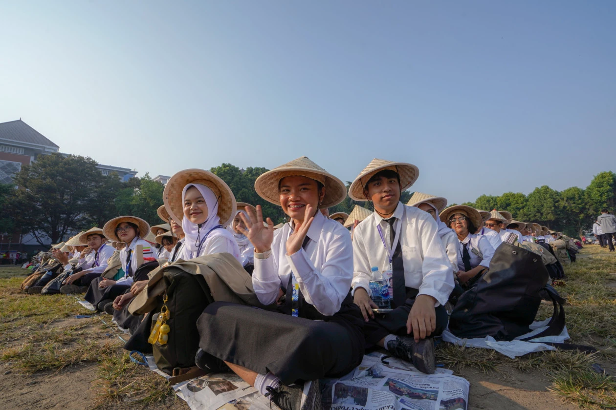 Mahasiswa baru UGM mengikuti rangkaian PIONIR Gadjah Mada 2026